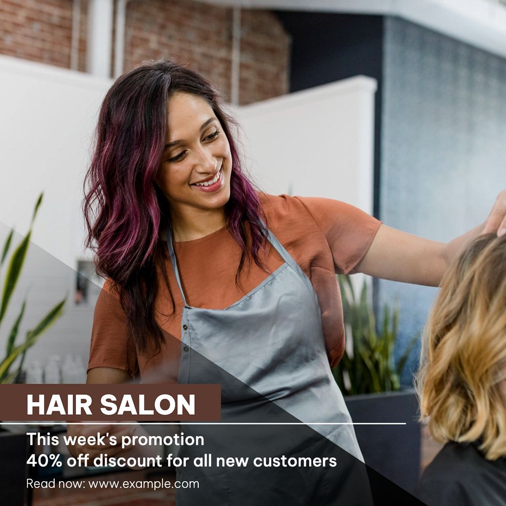 Hair salon Facebook post template