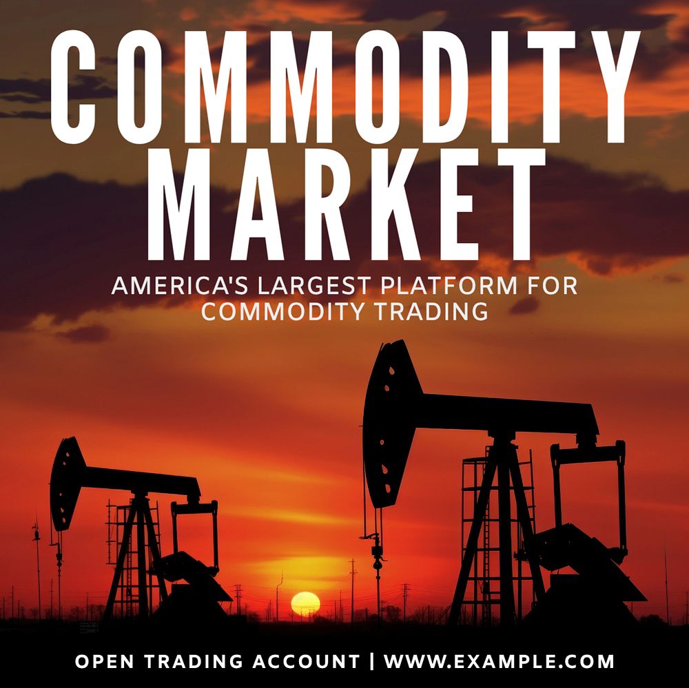 Commodity market Facebook post template