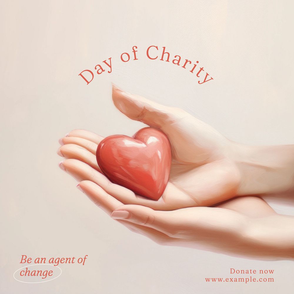 Day of charity Facebook post template