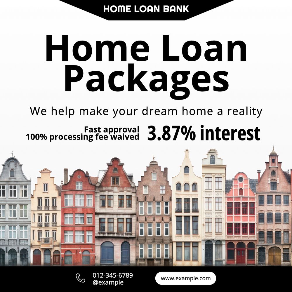 Home loan Facebook post template