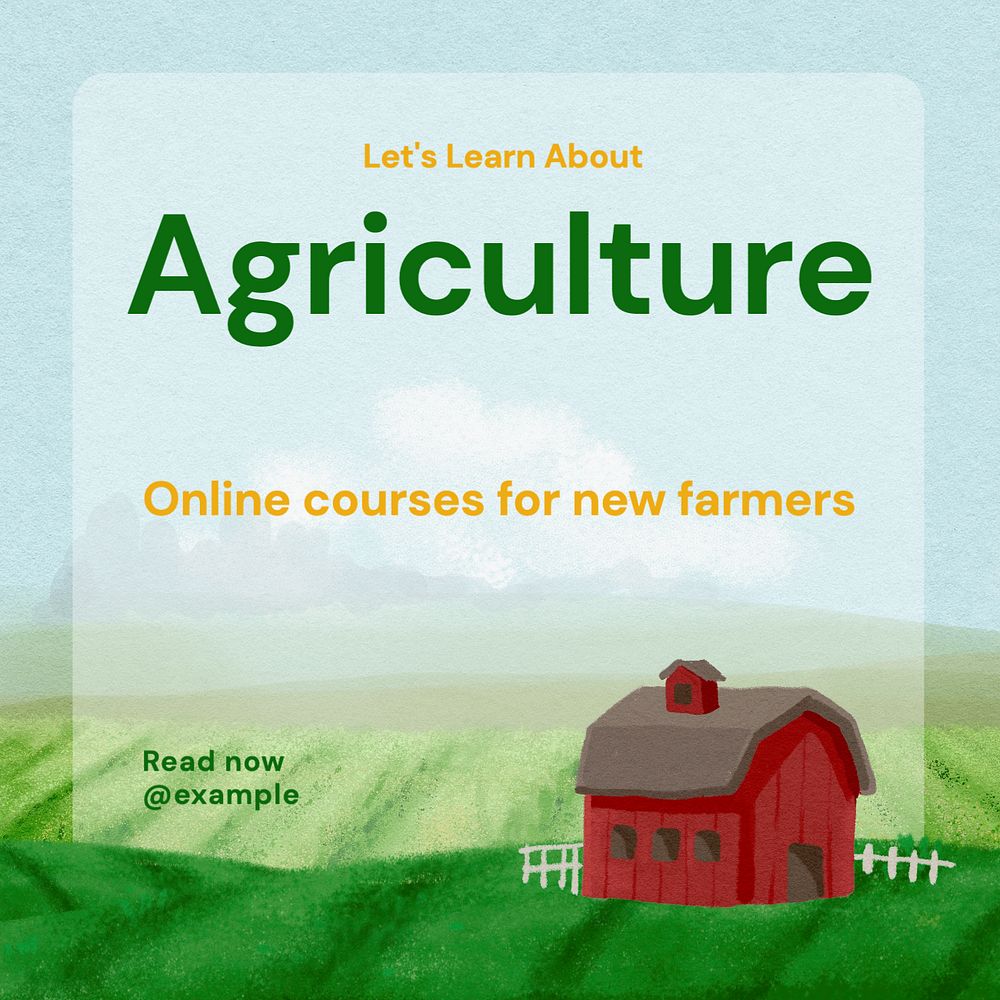 Agriculture class Facebook post template