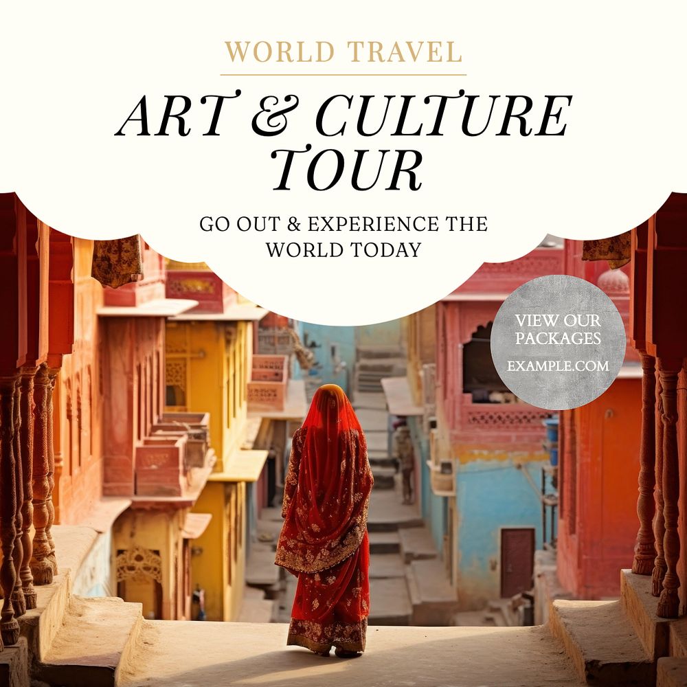 Art & culture tour Instagram post template