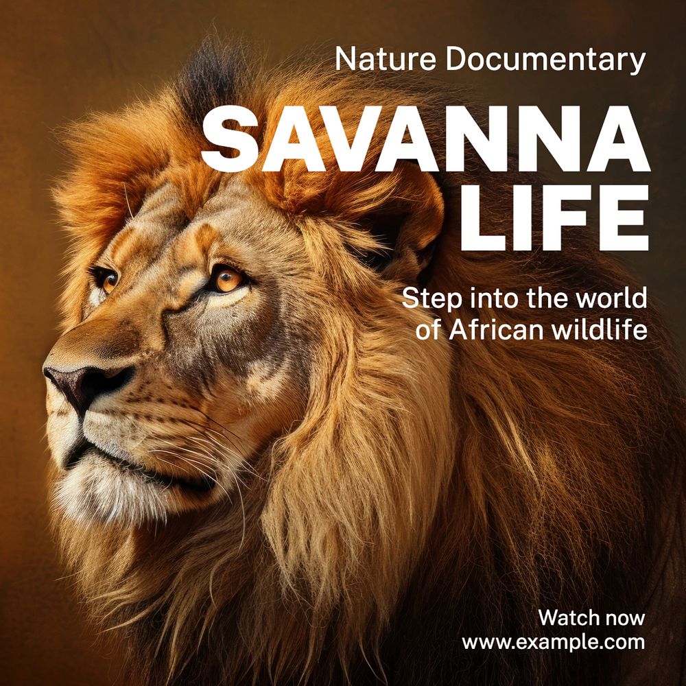 Savanna life Facebook post template