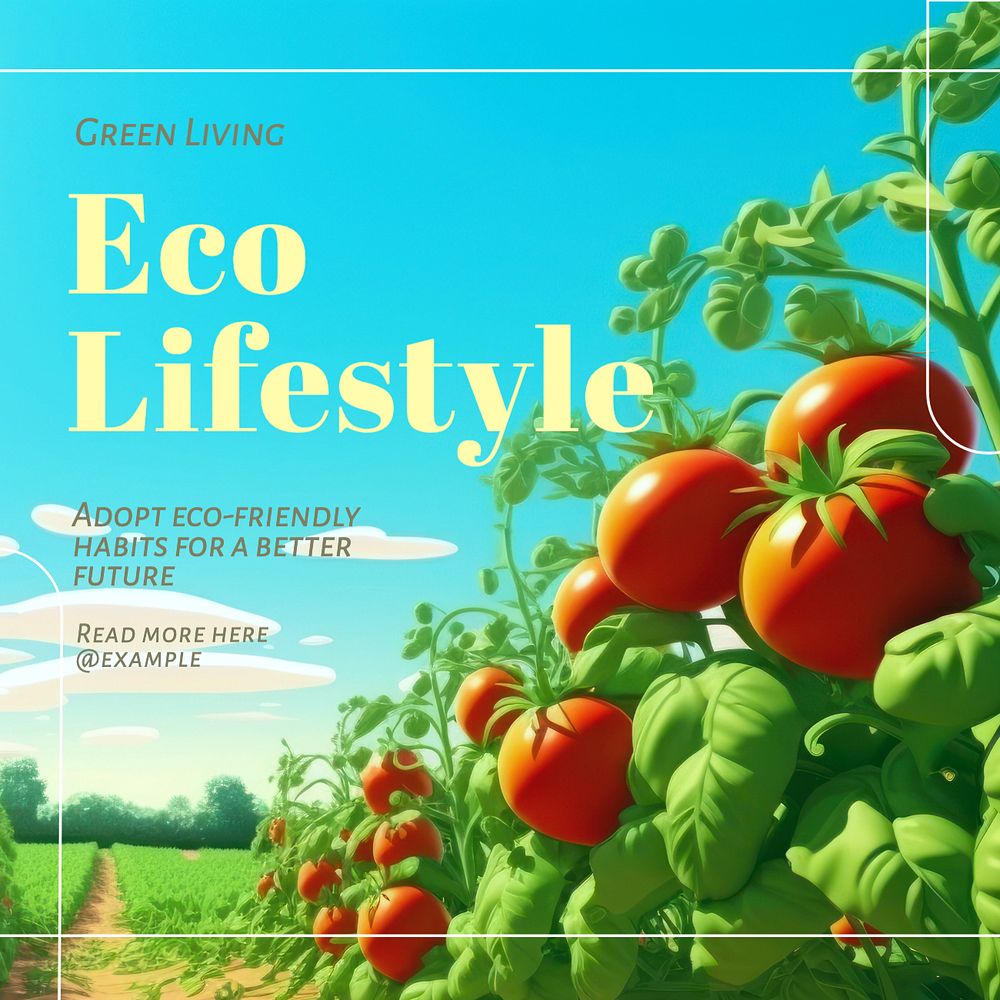 Eco lifestyle Facebook post template