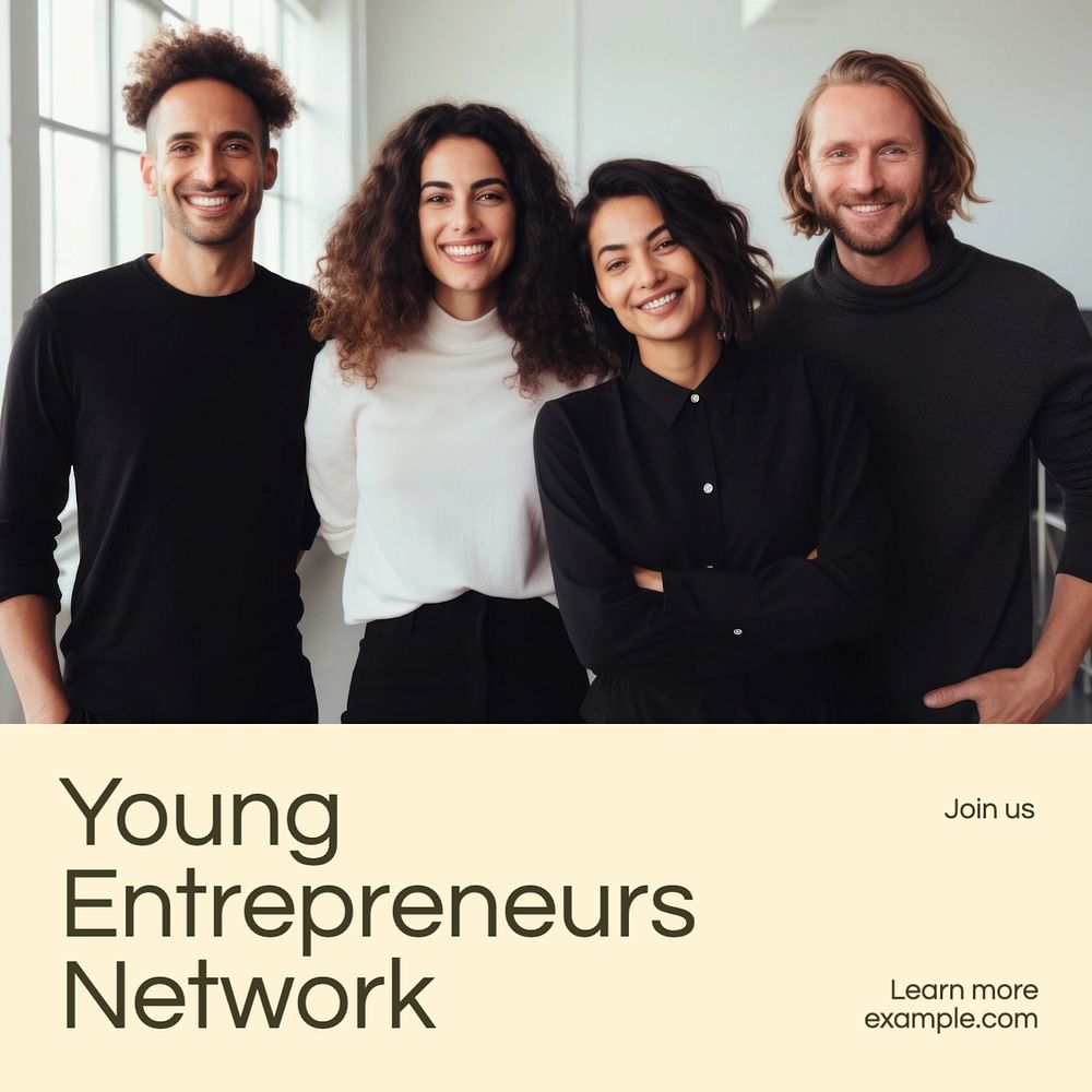 Young entrepreneurs network Facebook post template