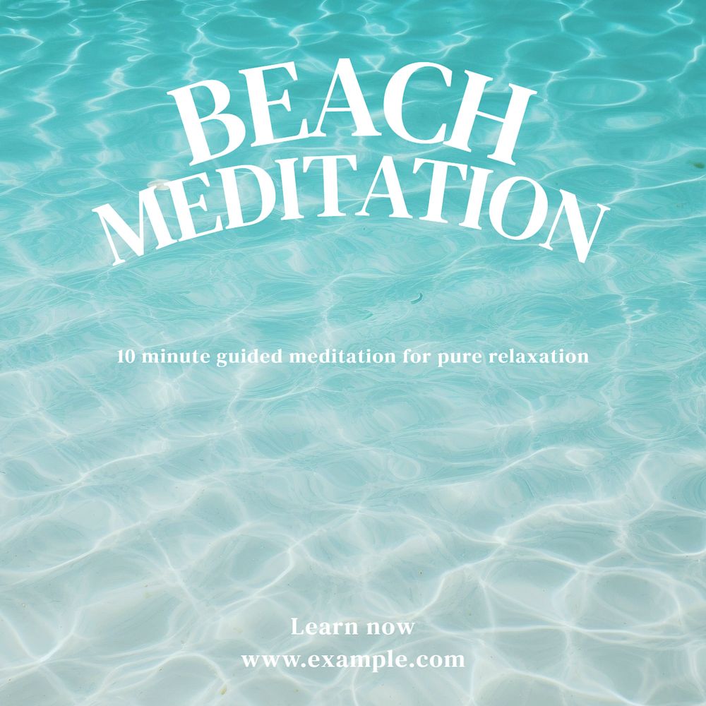 Beach meditation Instagram post template