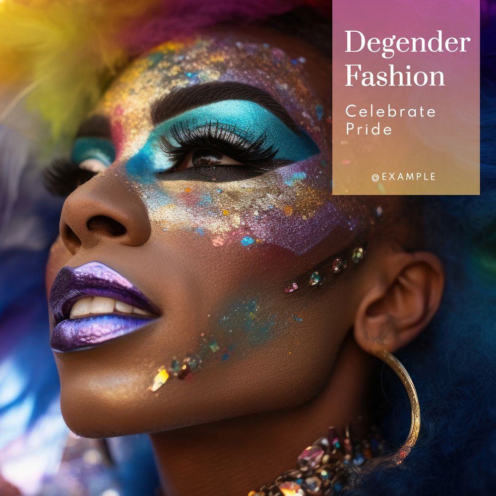 Degender fashion Facebook post template