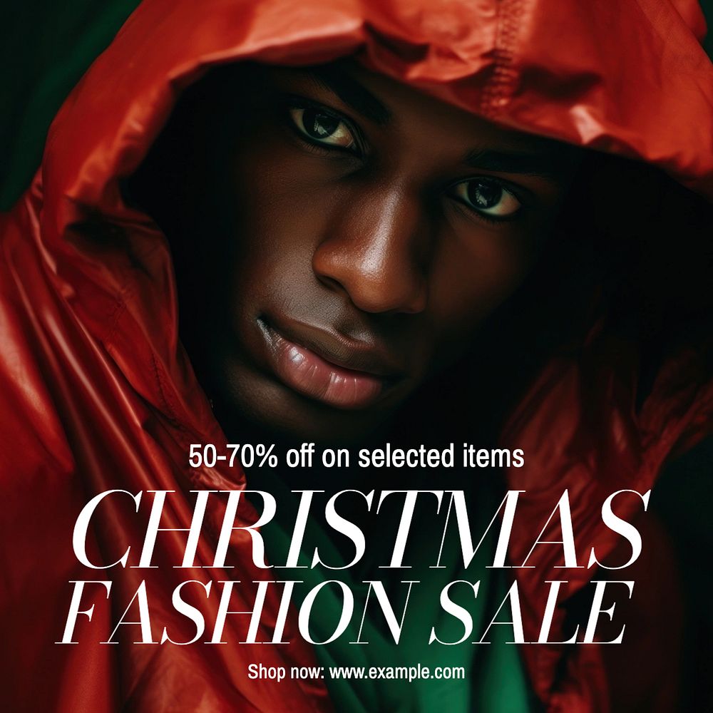 Christmas fashion sale Instagram post template