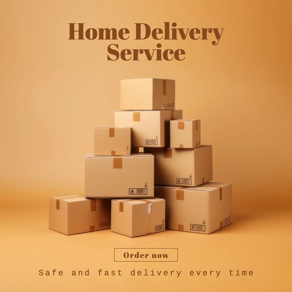 Delivery service Instagram post template