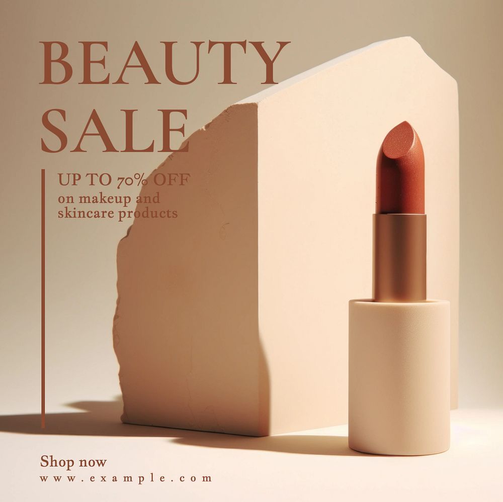 Beauty sale Instagram post template