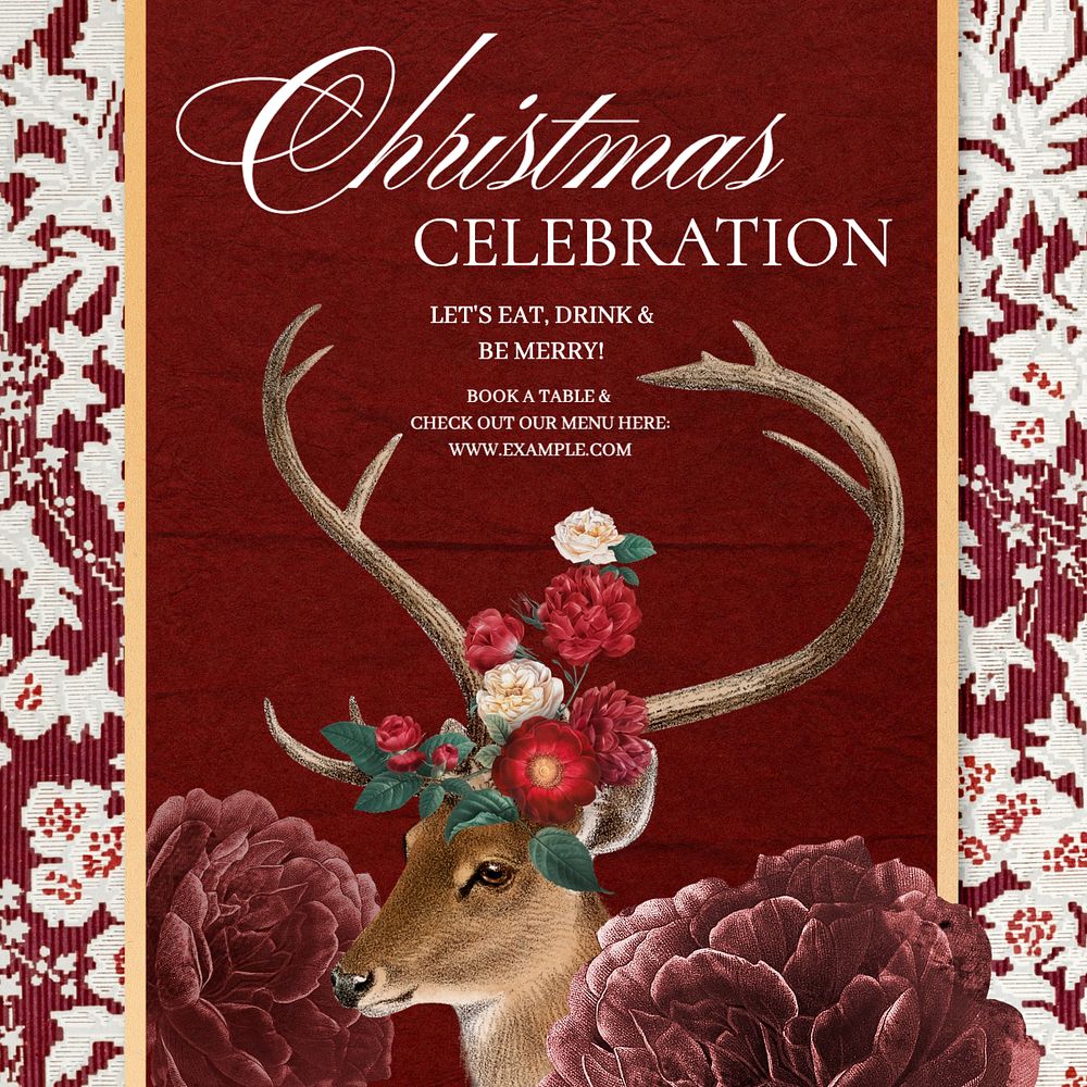 Christmas celebration Instagram post template