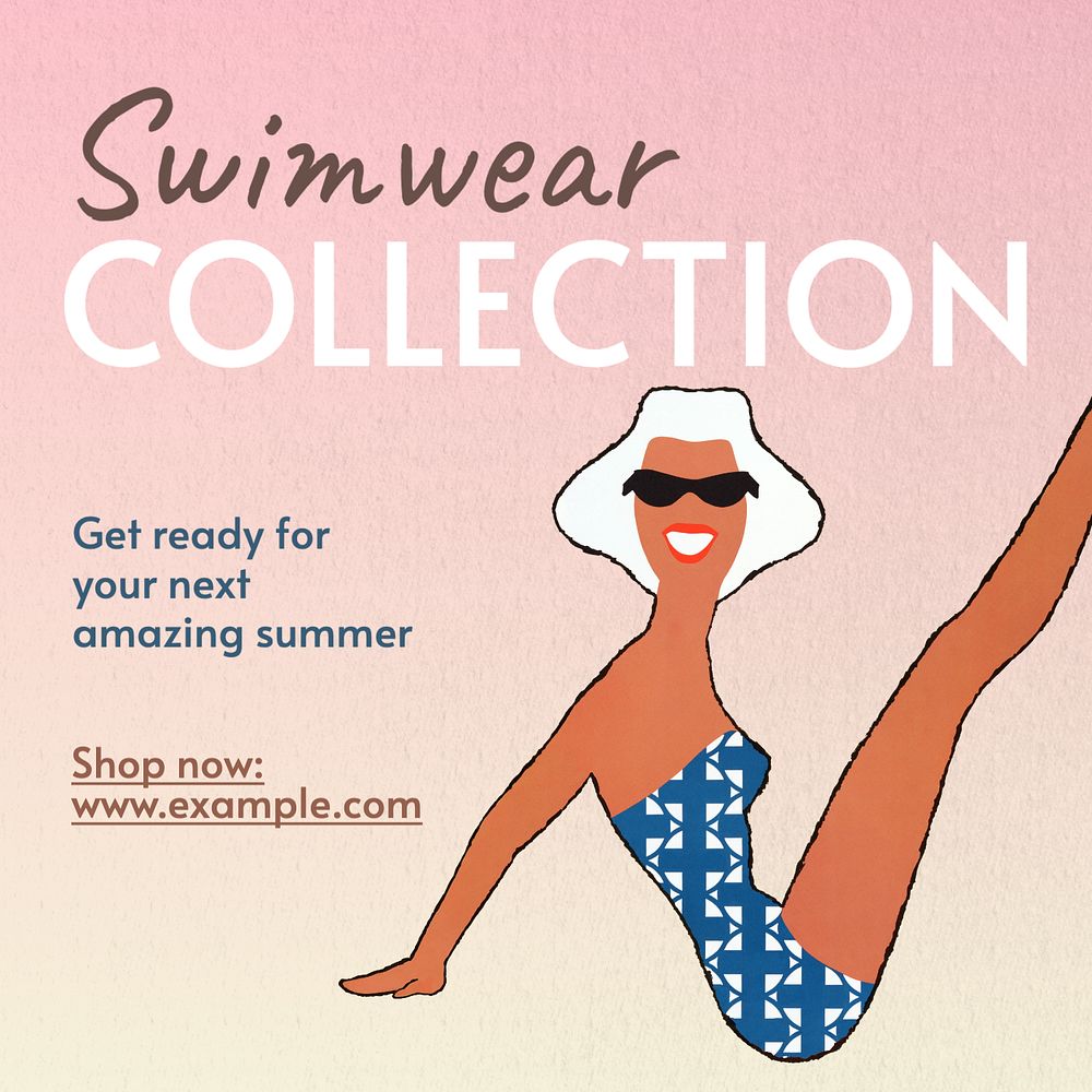 Swimwear collection Instagram post template