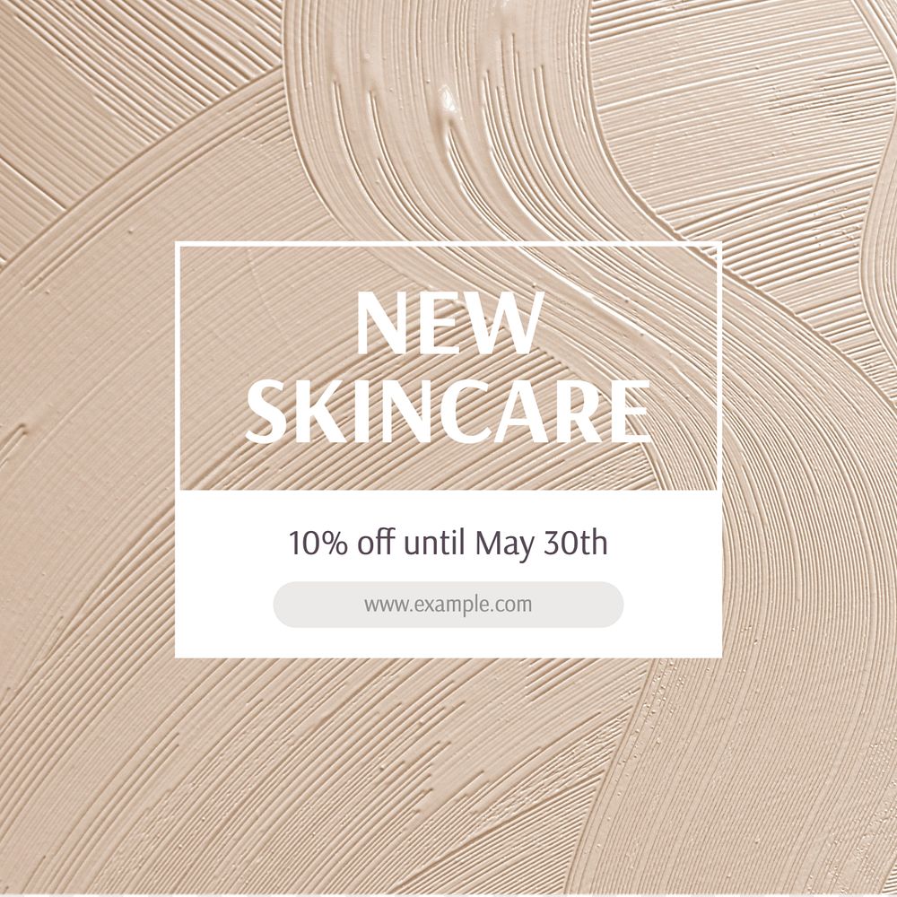 Skincare sale Instagram post template