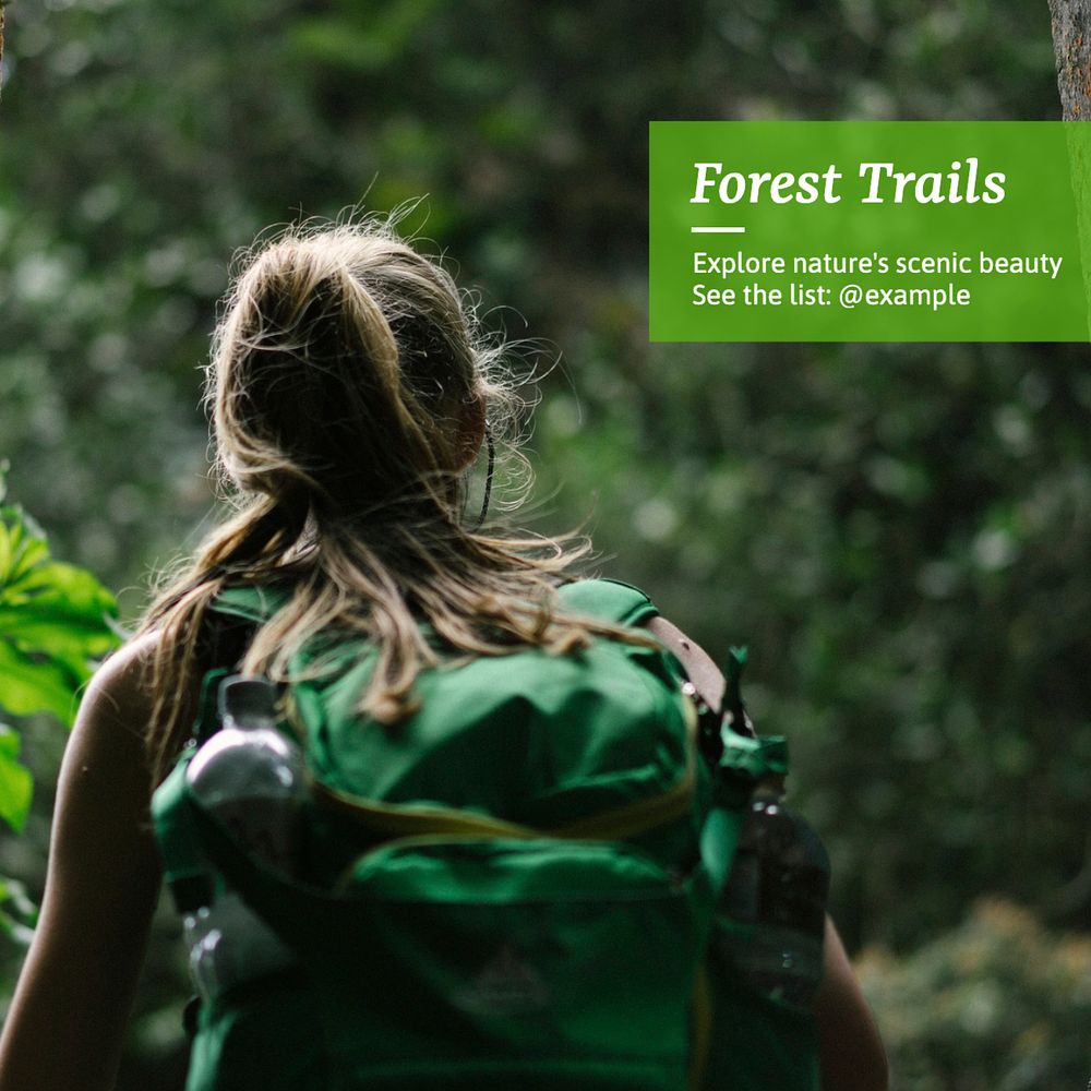 Forest trails Instagram post template