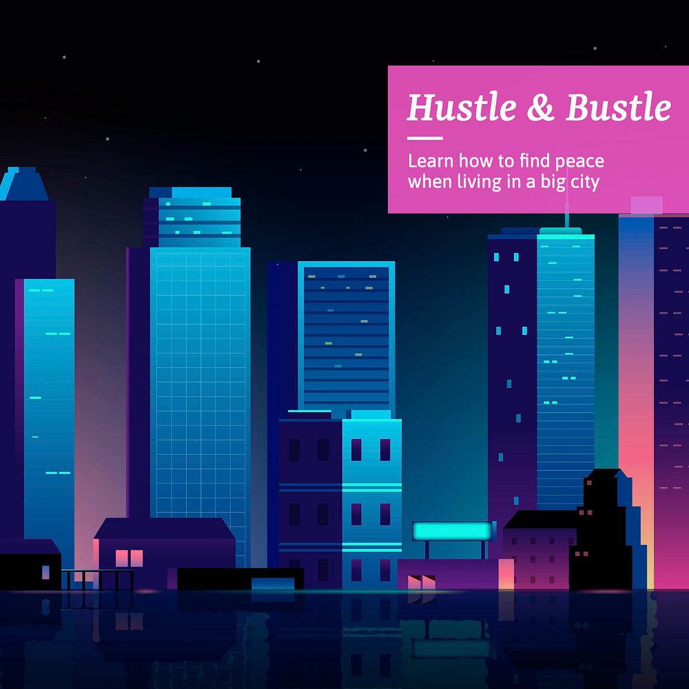 Hustle & bustle Instagram post template