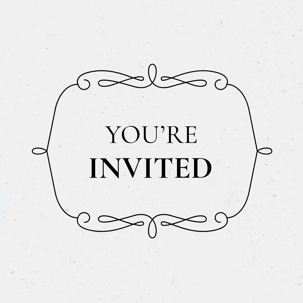 You're invited editable vintage wedding badge template 