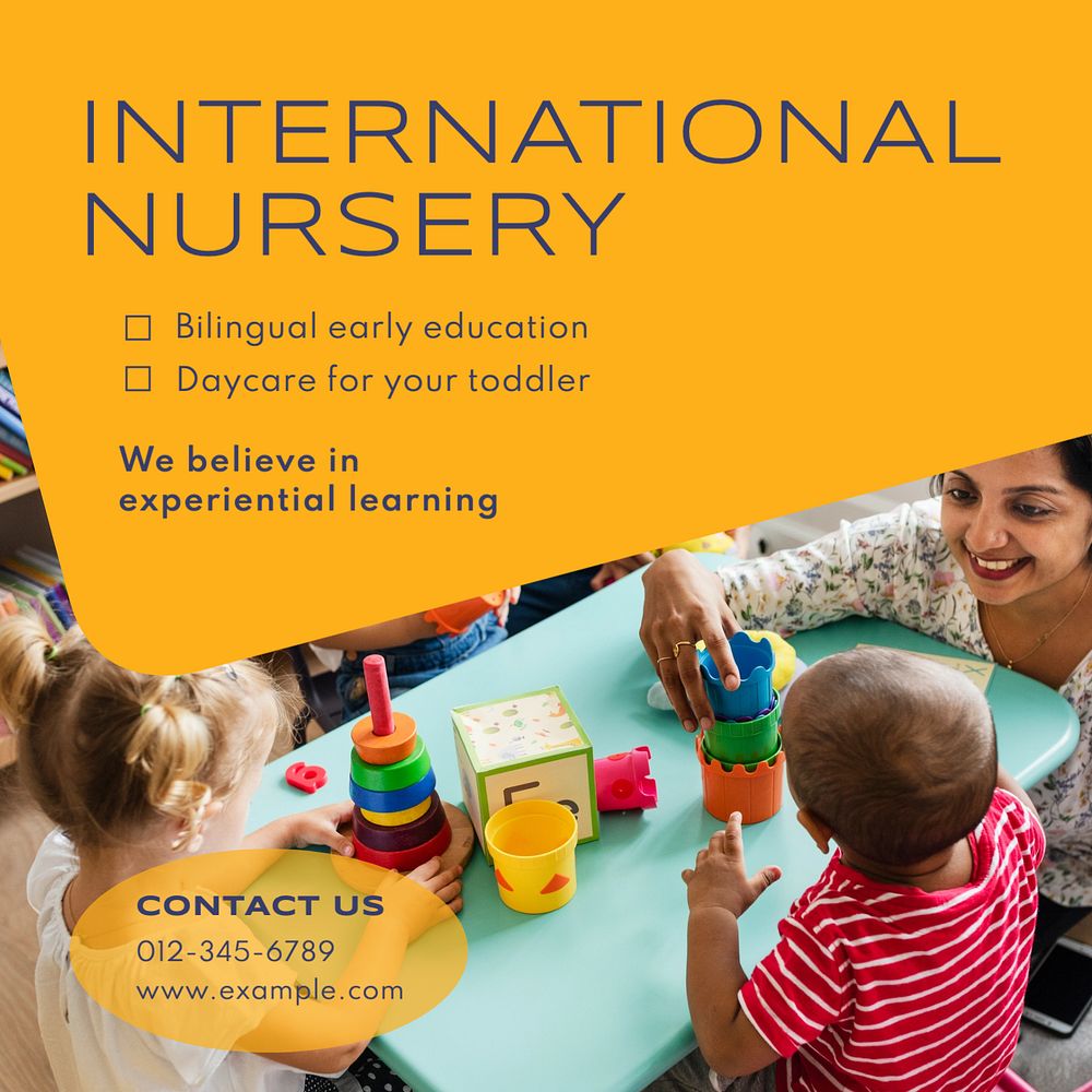 International nursery Instagram post template