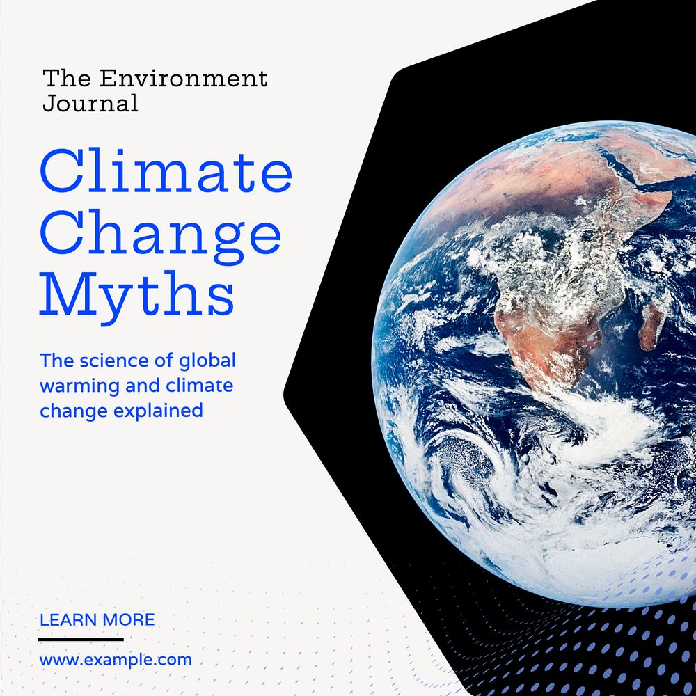 Climate change myths Instagram post template