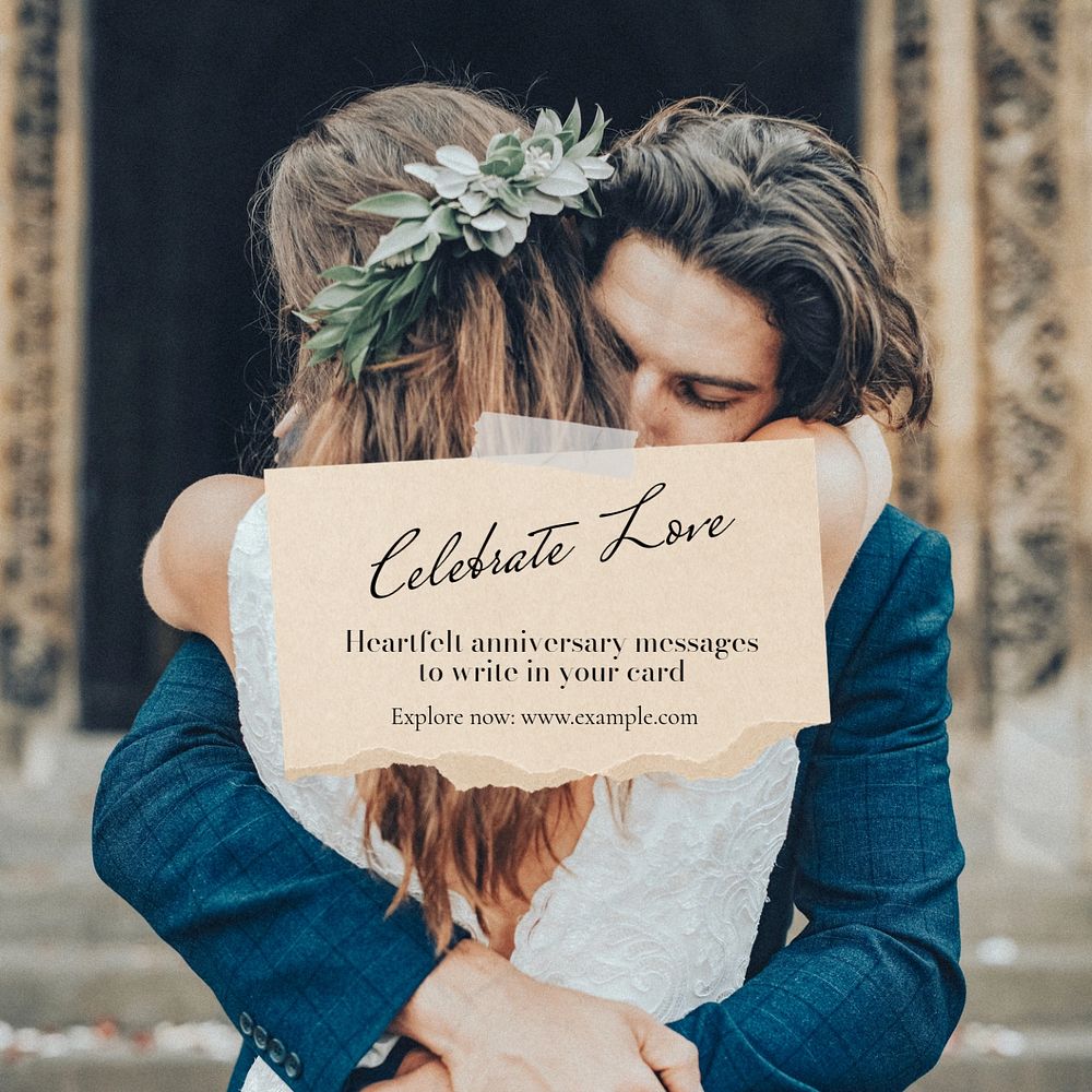 Celebrate love Instagram post template, editable text