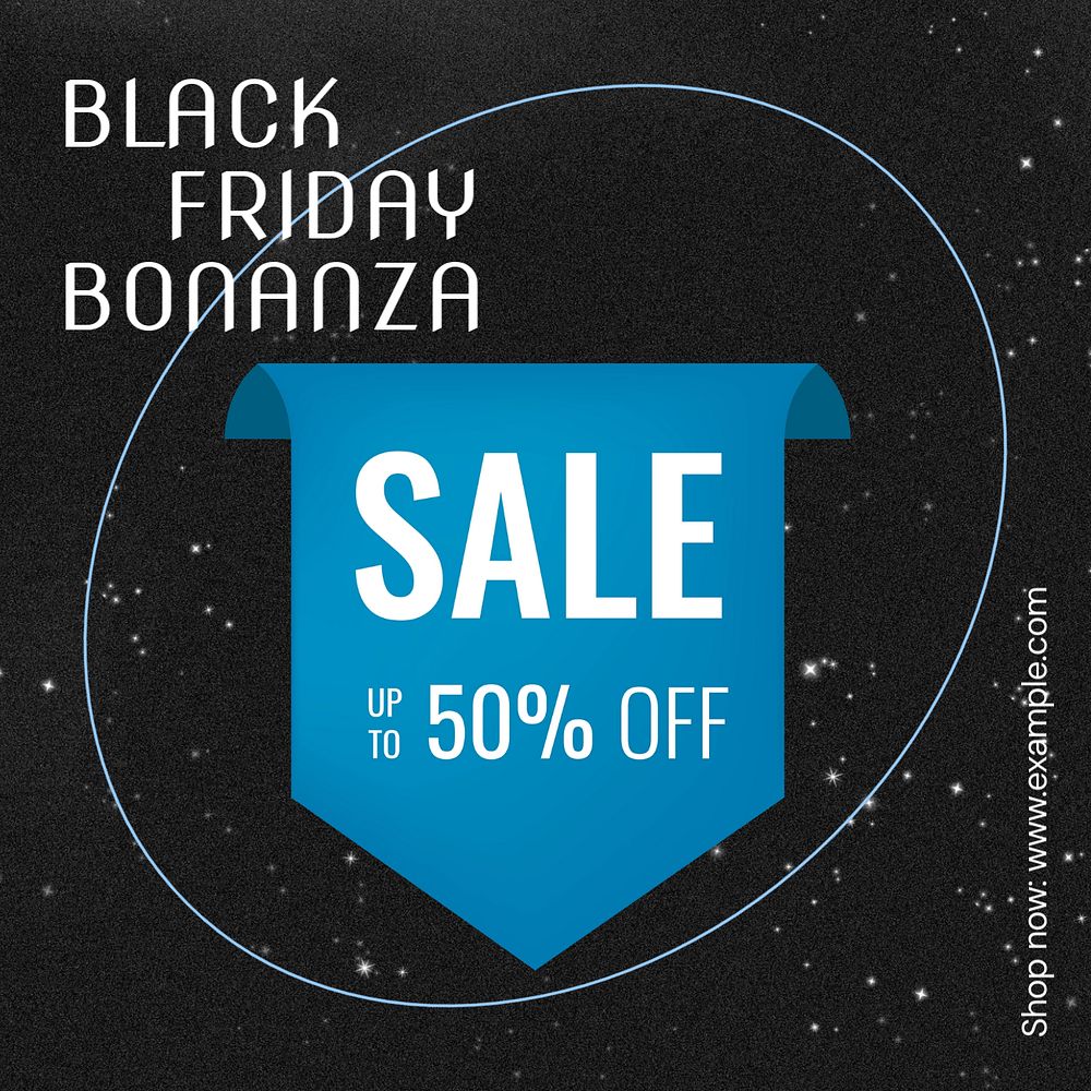 Black Friday Instagram post template, editable text