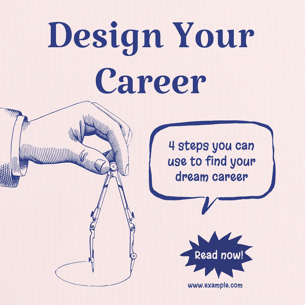 Career design Instagram post template