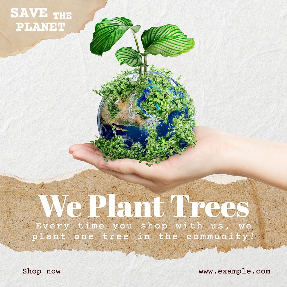 Plant a tree Instagram post template