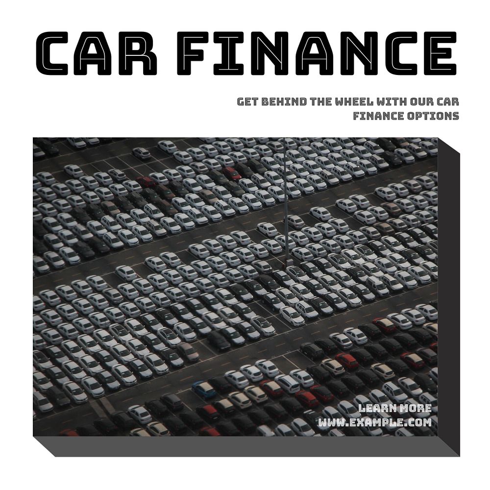 Car finance Instagram post template, editable design