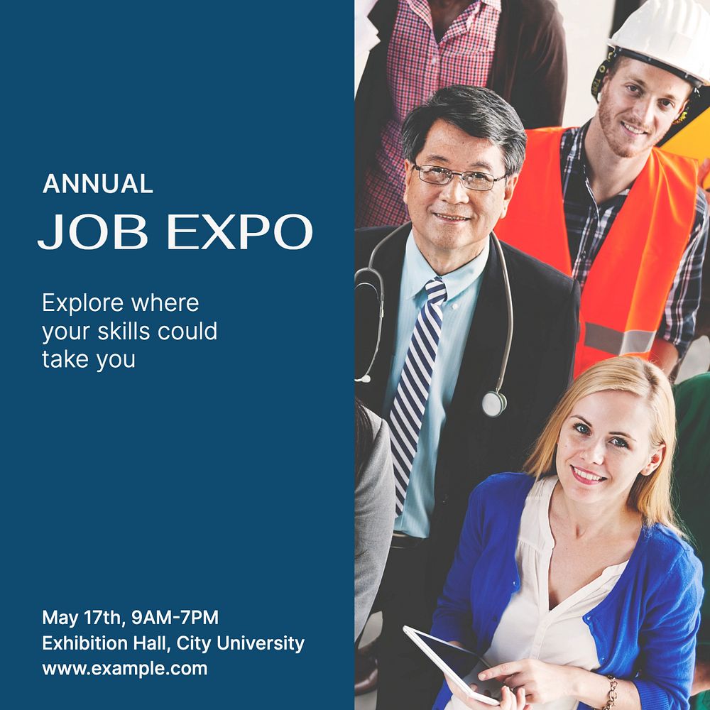 Job expo Instagram post template