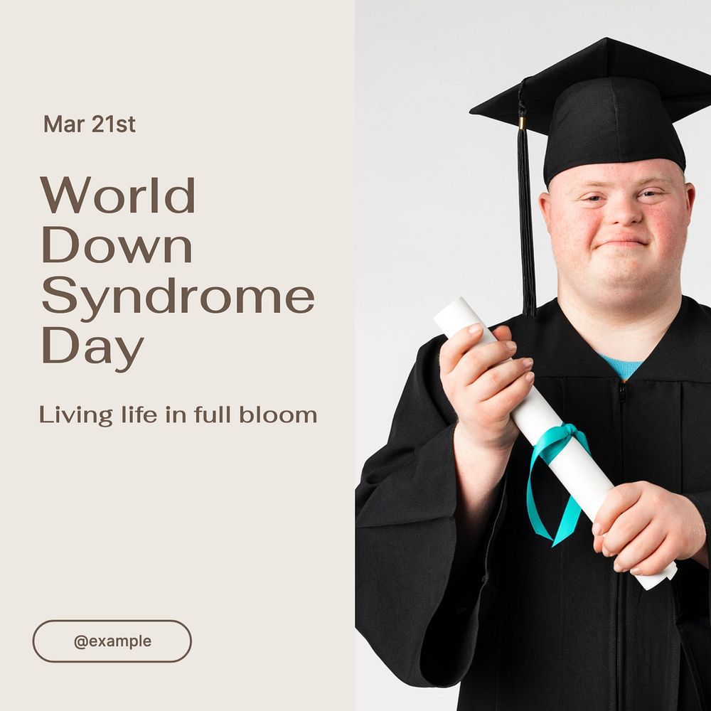 Down syndrome day Instagram post template