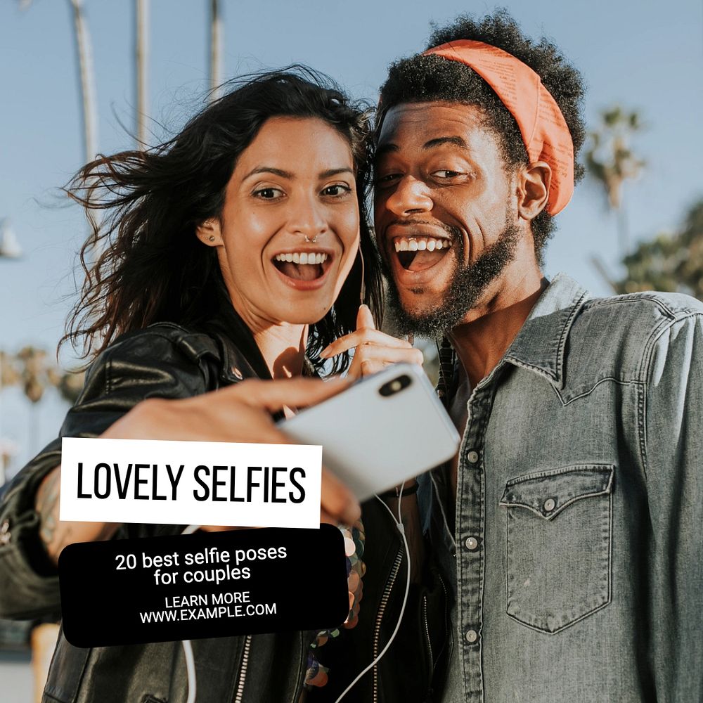 Lovely selfies Instagram post template