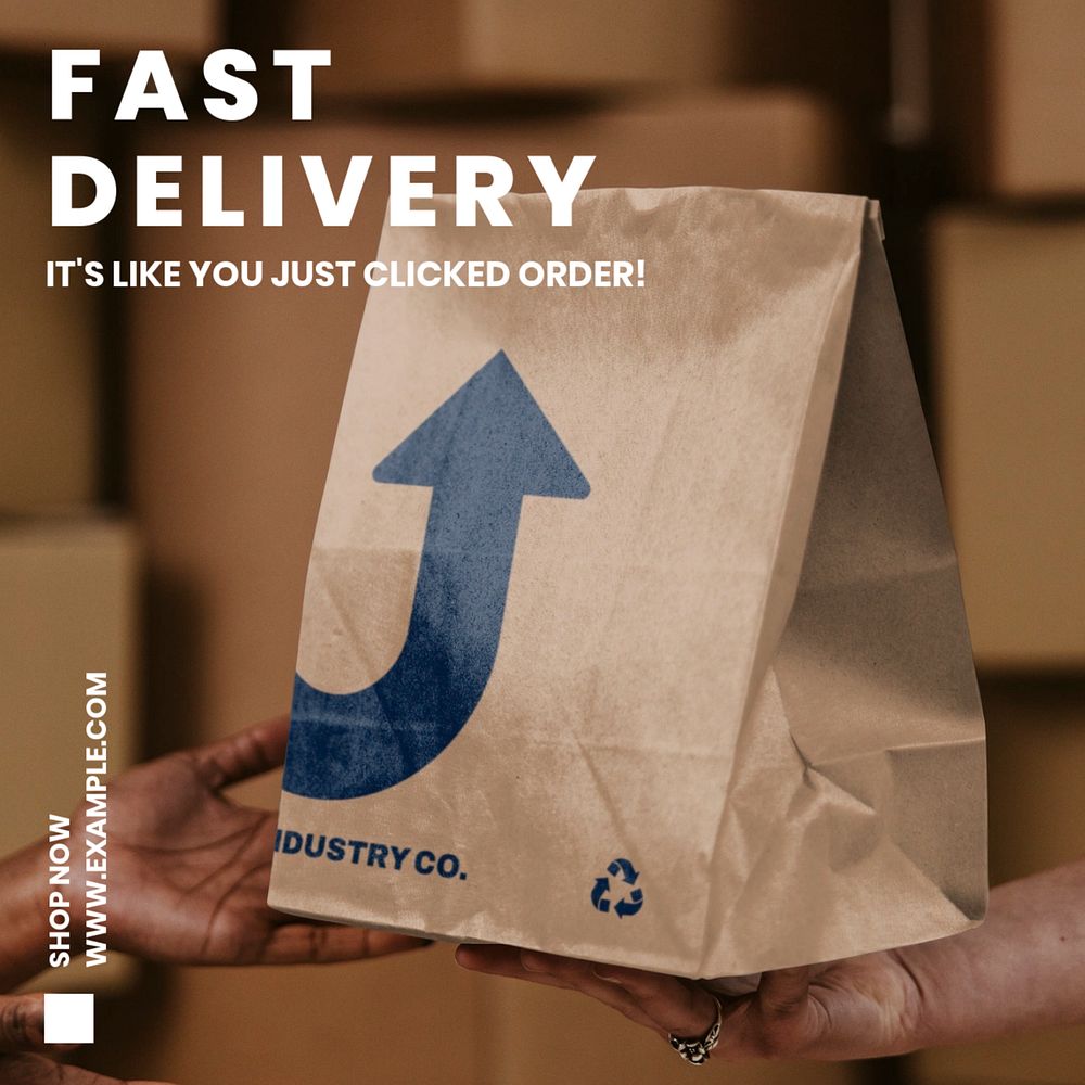 Fast delivery Instagram post template, editable text