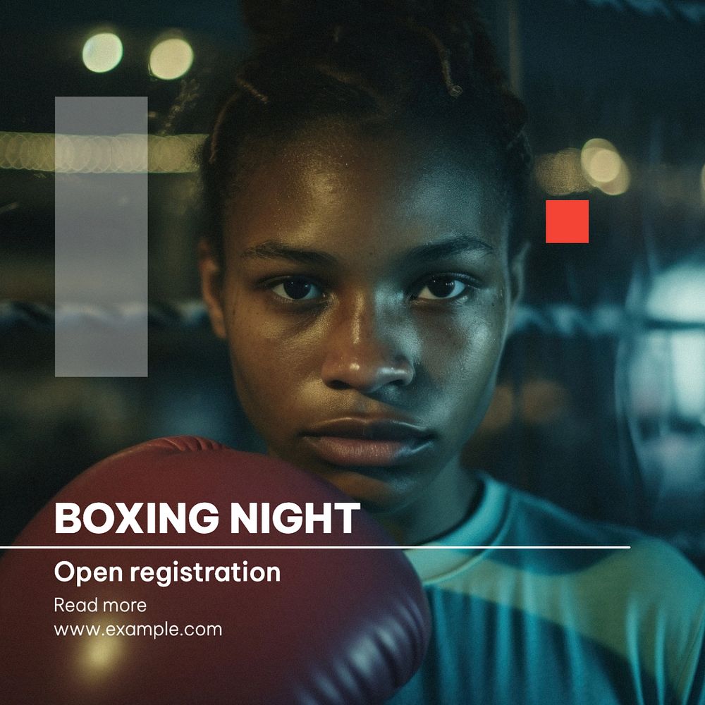 Boxing night Facebook post template