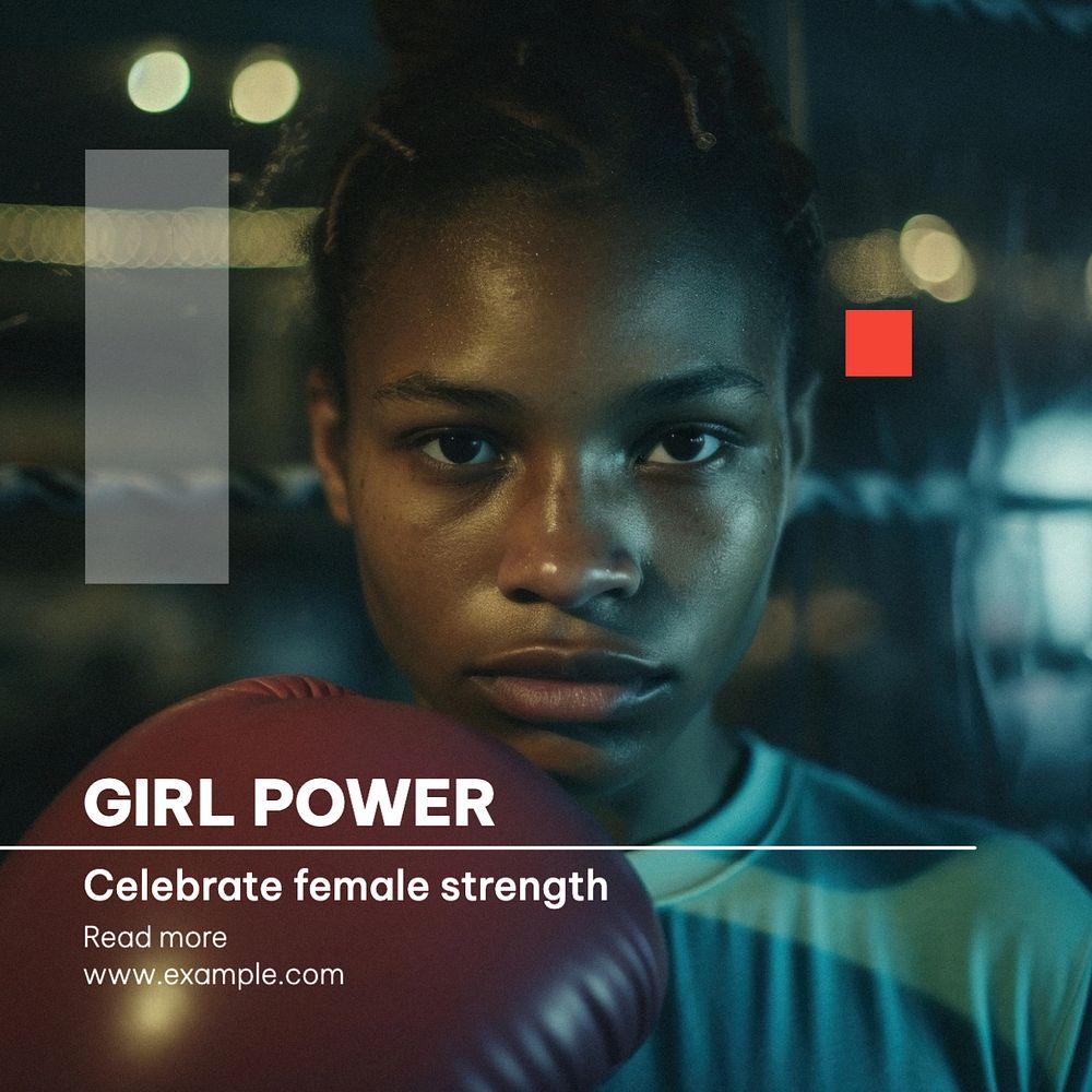 Girl power Facebook post template