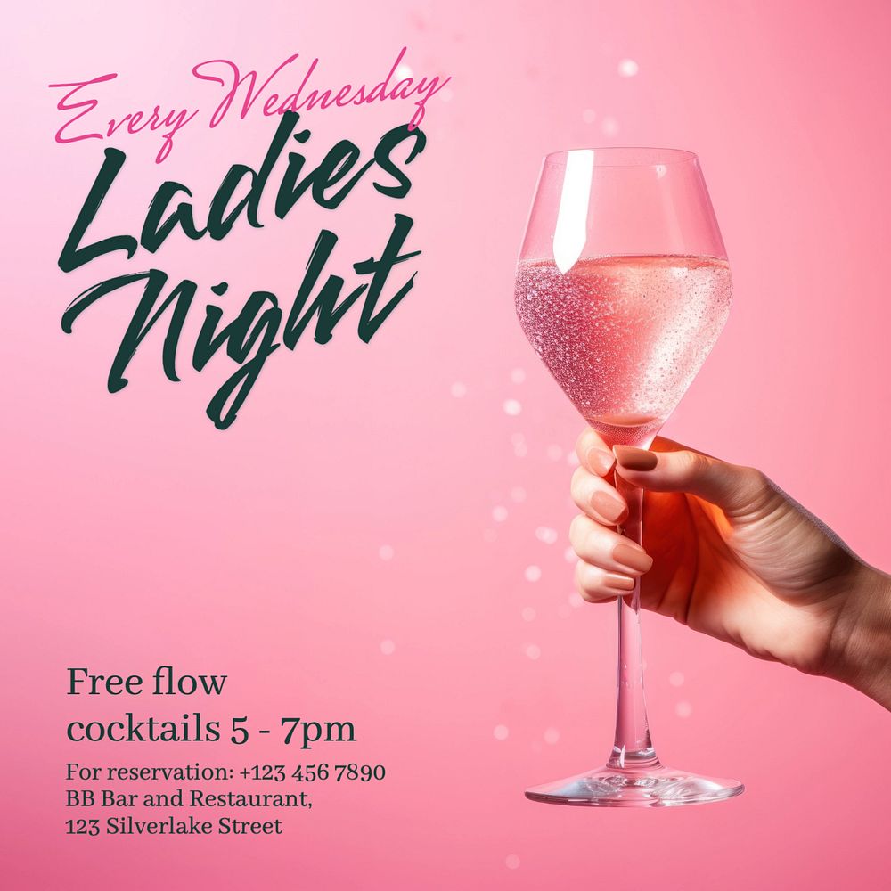 Ladies night Instagram post template