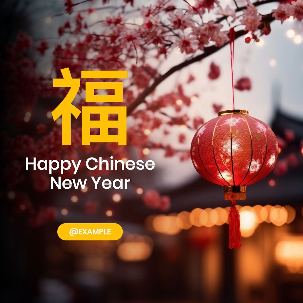 Chinese New Year Instagram post template