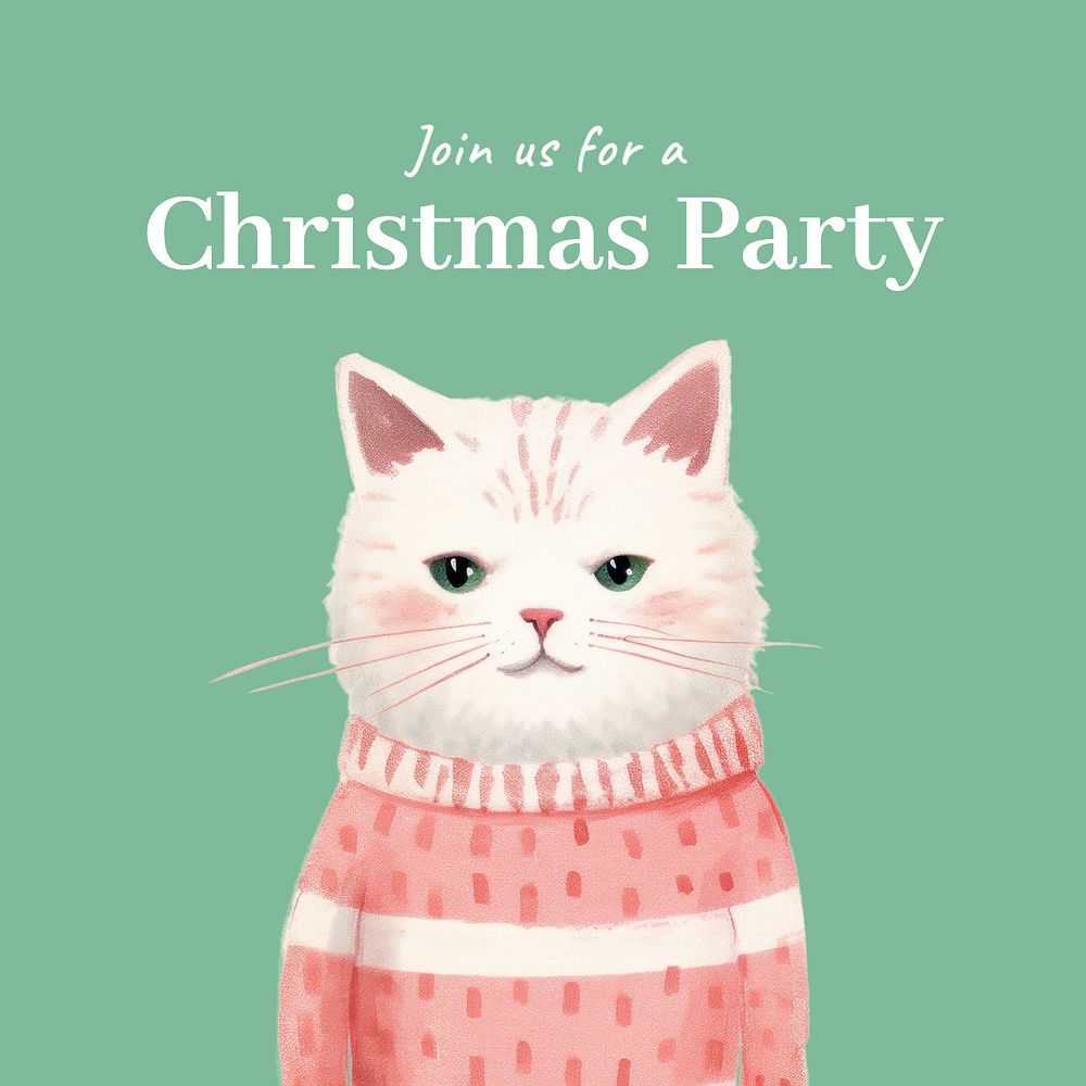 Christmas party Facebook post template