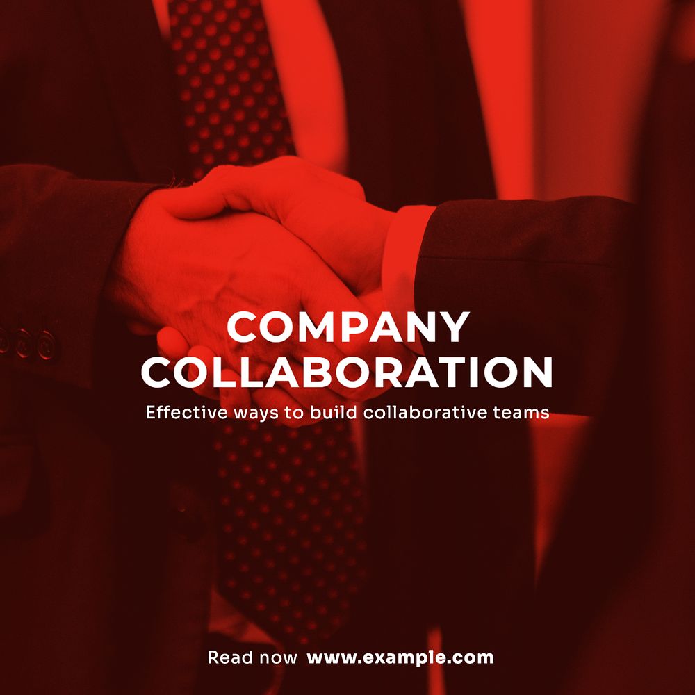 Company collaboration Facebook post template