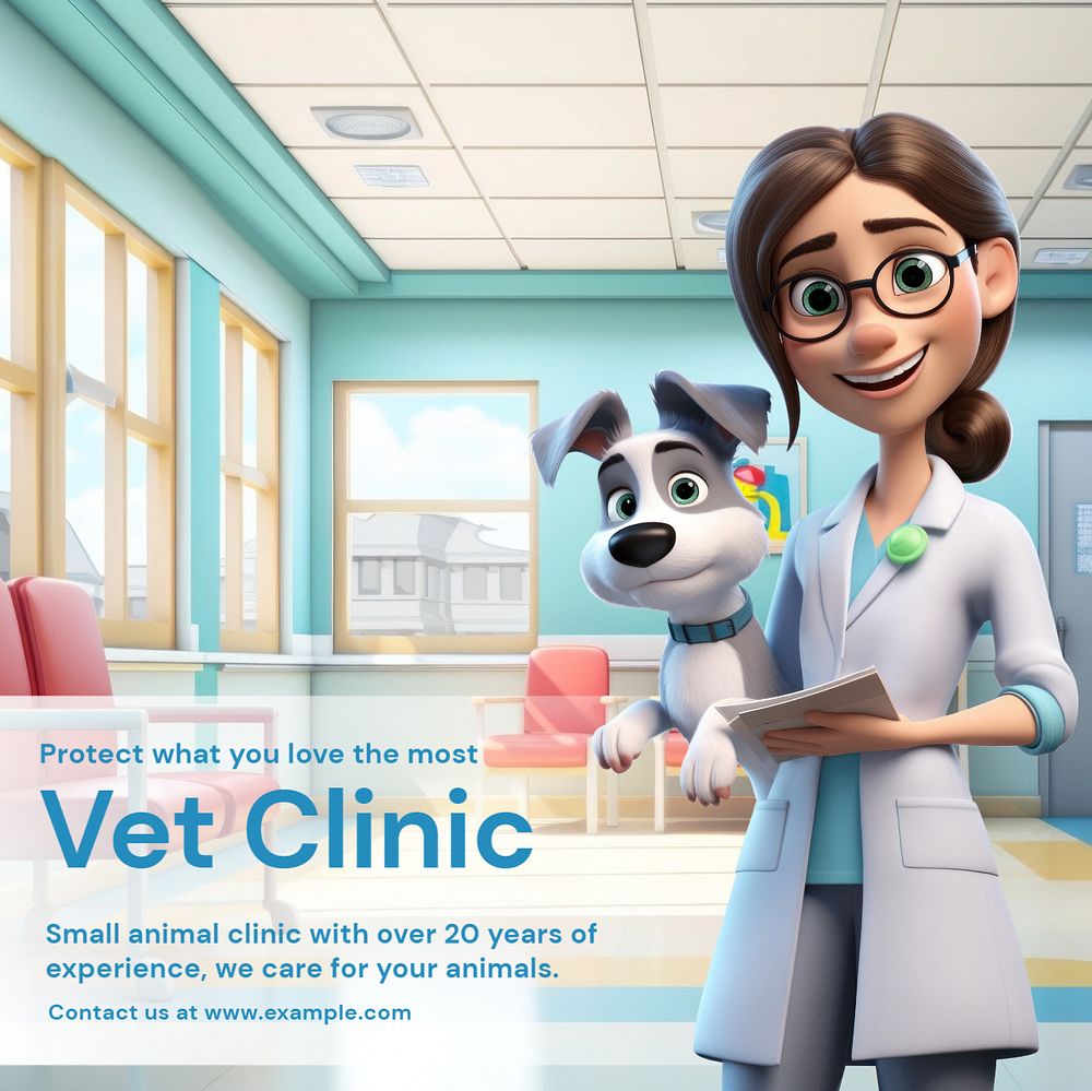 Vet clinic Facebook post template