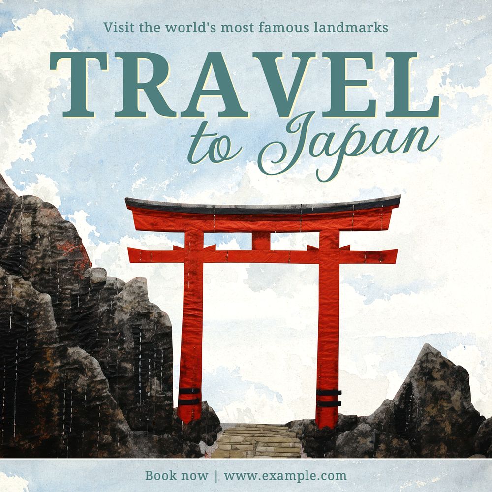 Travel to Japan Facebook post template