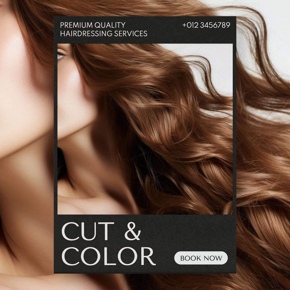 Cut & color Facebook post template