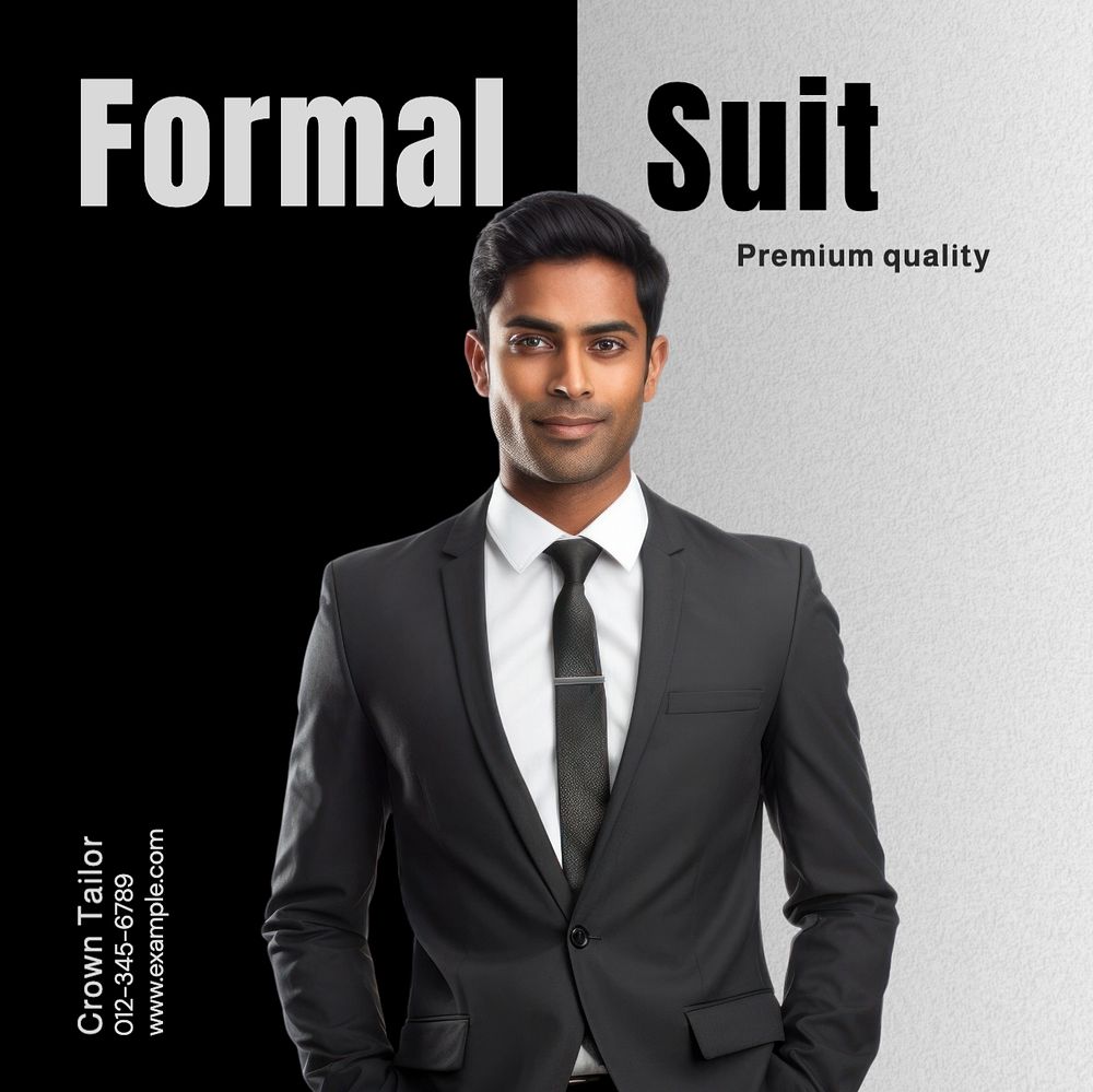 Formal suit Facebook post template