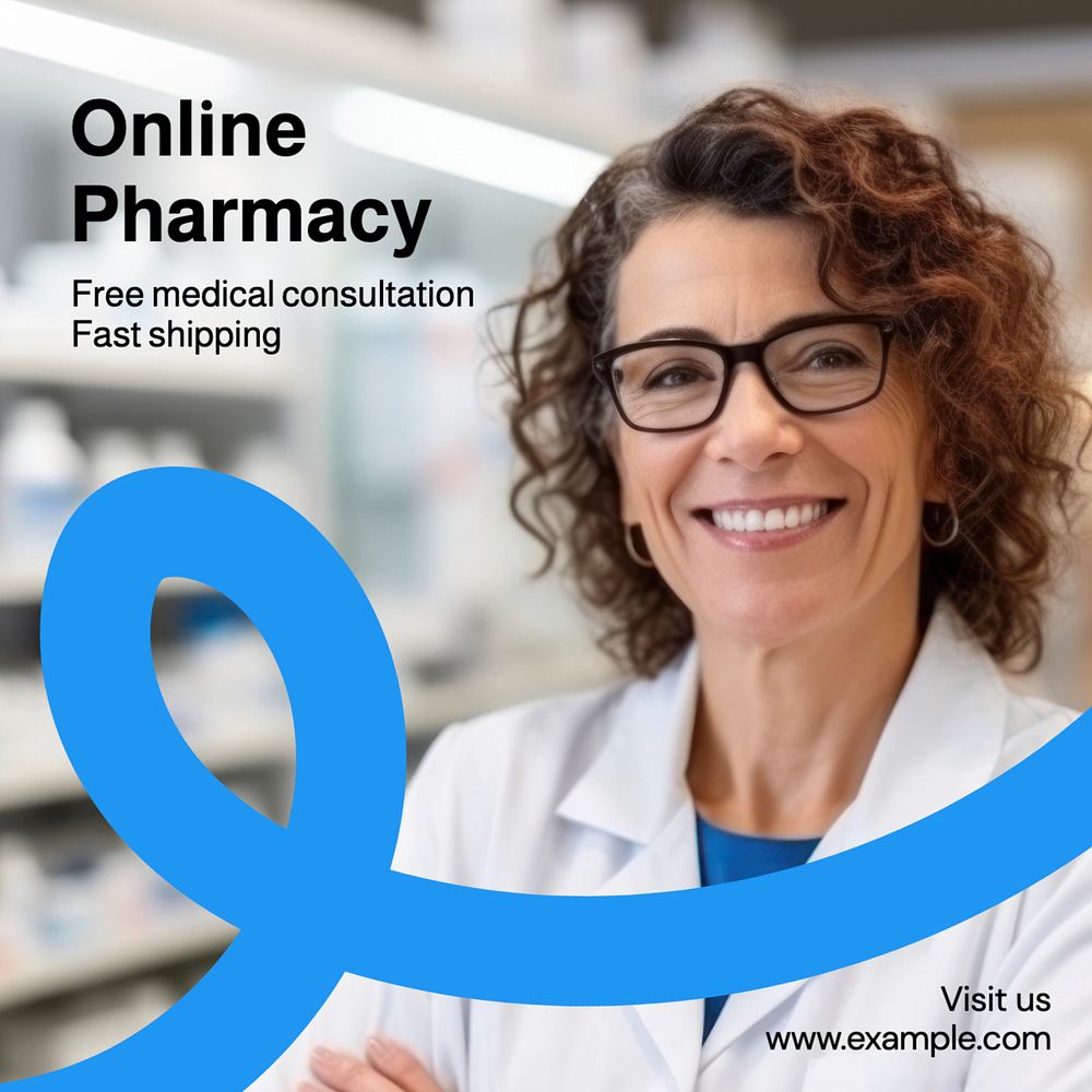 Online pharmacy Facebook post template