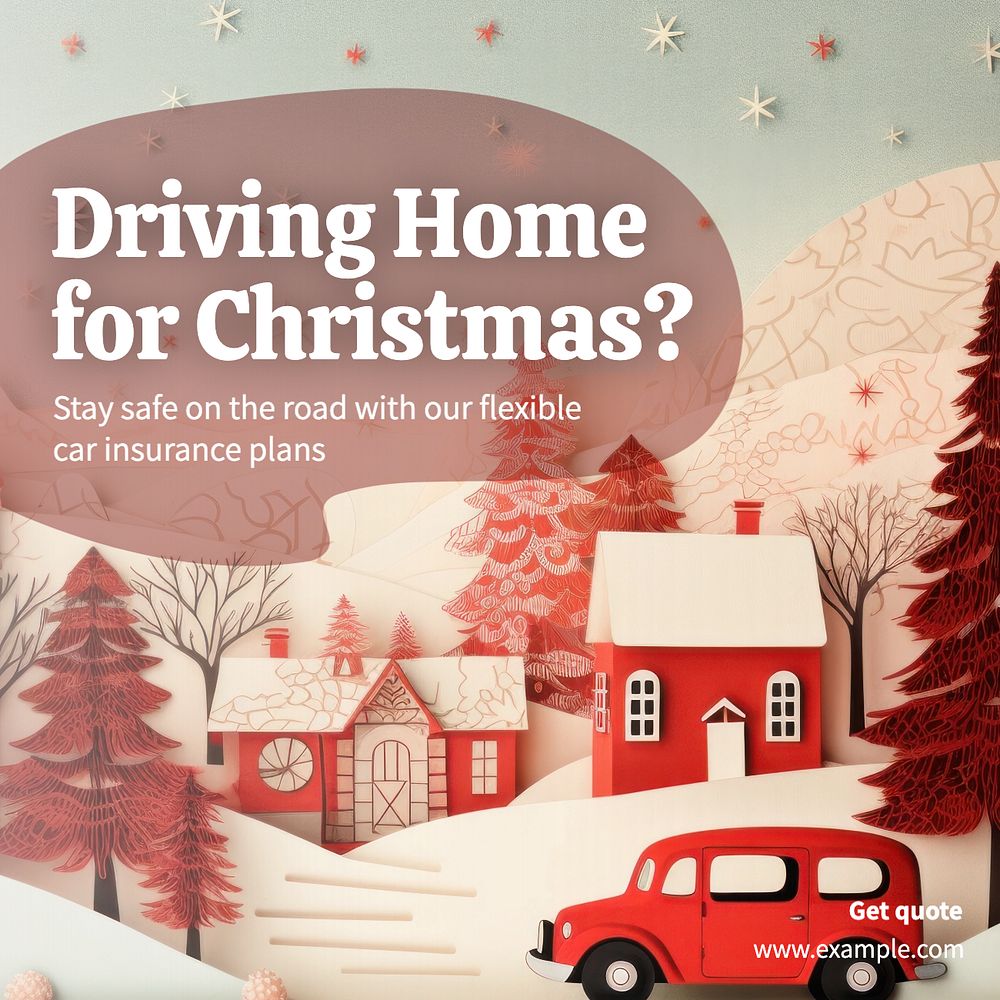 Christmas car insurance Facebook post template