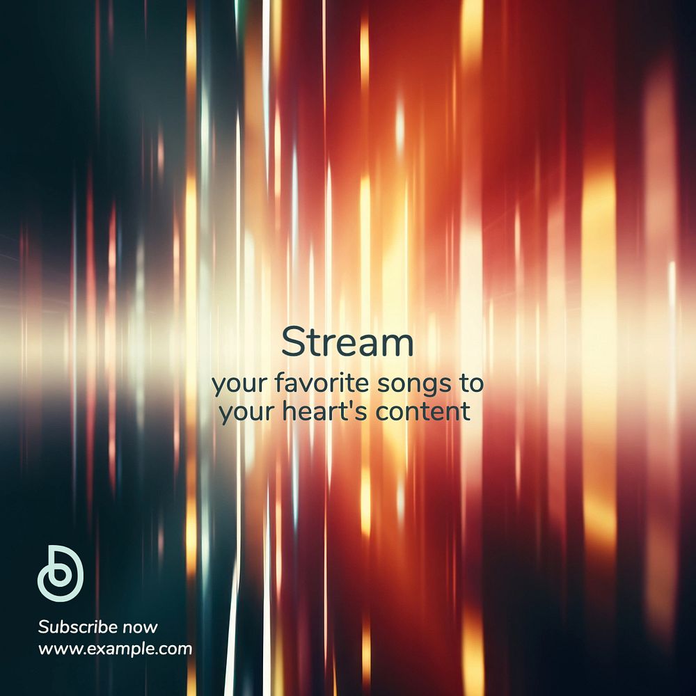 Stream music Facebook post template