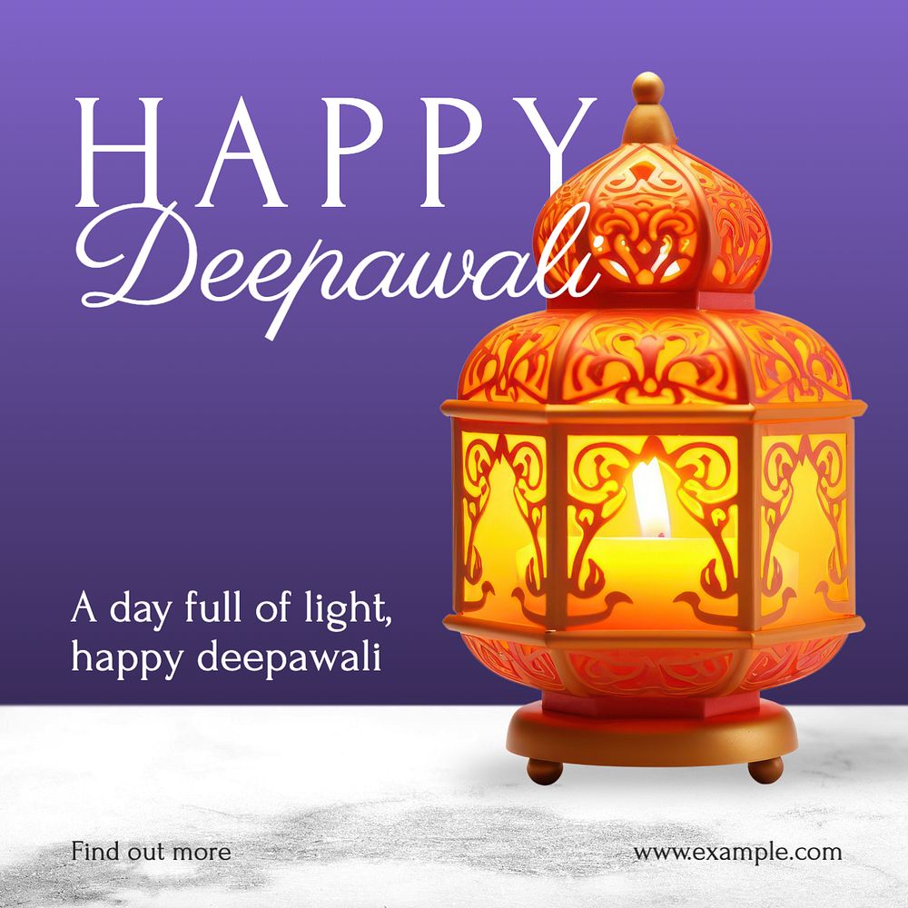 Happy Deepawali Facebook post template