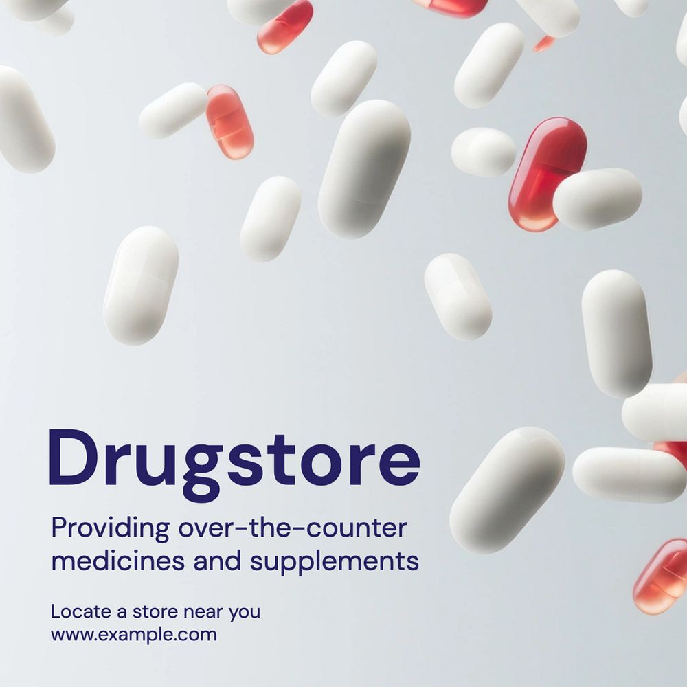 Drugstore Facebook post template