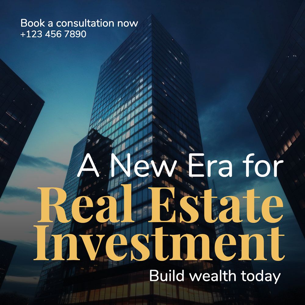 Real estate investment Facebook post template