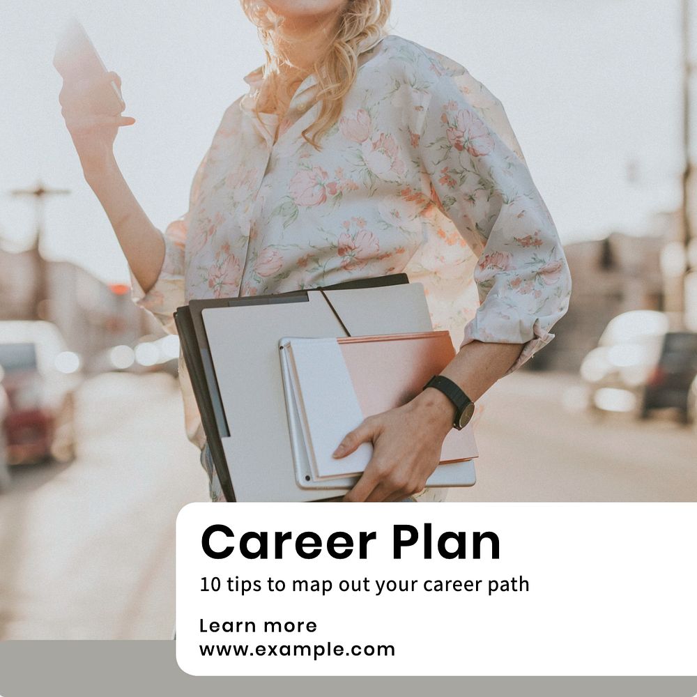 Career plan Facebook post template