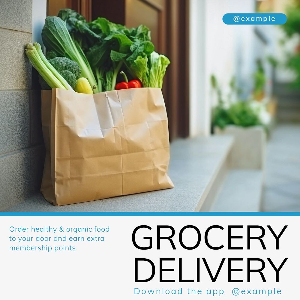 Grocery delivery Facebook post template