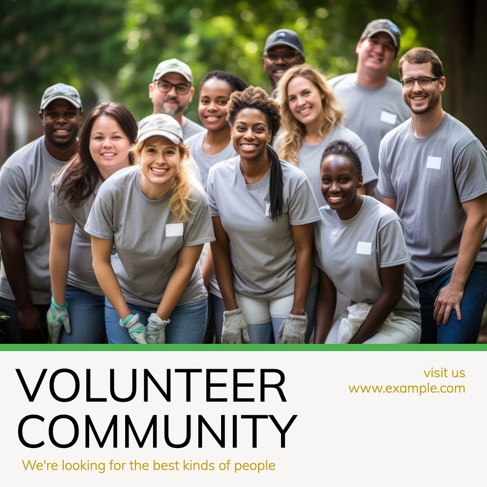 Volunteer community Facebook post template